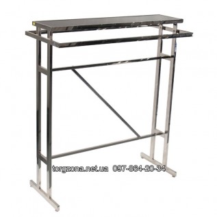 Хромована двостороння стійка з полицею TZ-002